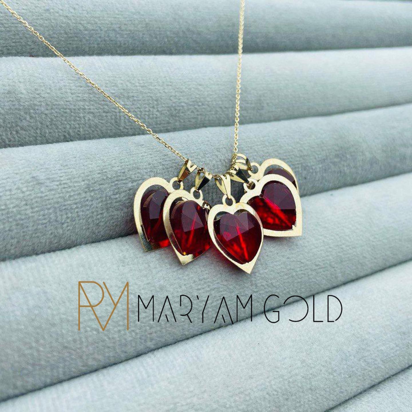 آویز قلب سواروسکی قرمز